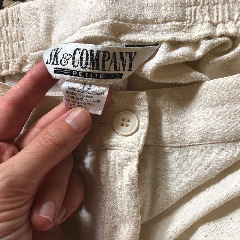 SOLD • raw silk high waist pleated trousers - Picture 5 of 5